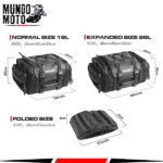 Bolso de Asiento Posterior Expansible para Motocicleta Rhinowalk MT4026 (19L - 26L) - Imagen 4