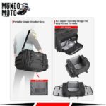 Bolso de Asiento Posterior Expansible para Motocicleta Rhinowalk MT4026 (19L - 26L) - Imagen 5